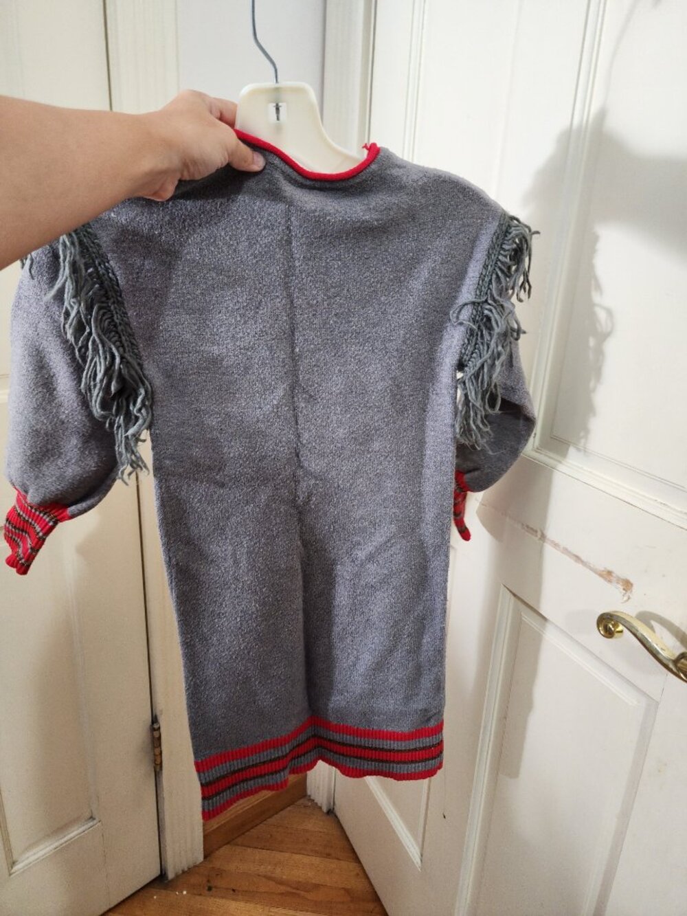 DEUSE NAR DEUSE Little girl knited sweater heart dress size 7 (A5) - Picture 7 of 9